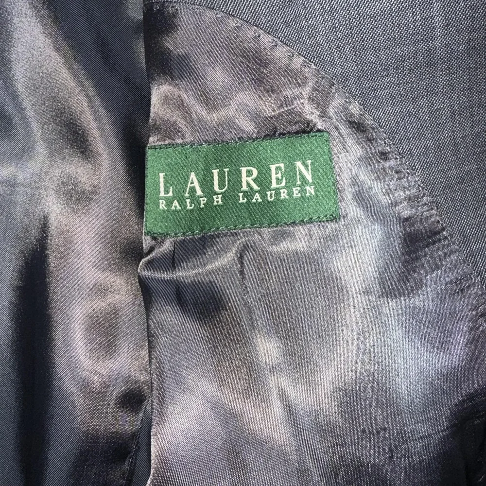 Lauren Ralph Lauren Blazer Mens 42L Gray 100% Wool Suit Jacket Made Canada